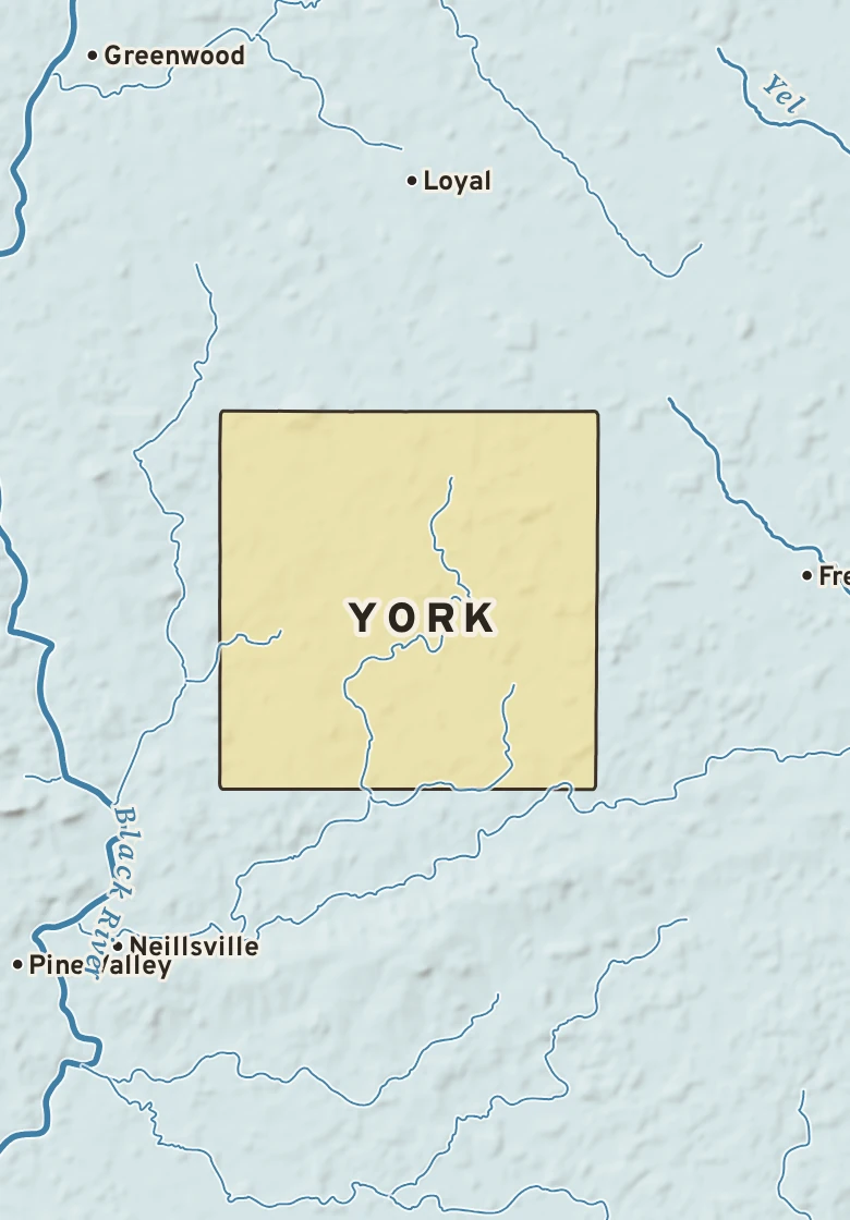 Atlas plate of York, Wisconsin.