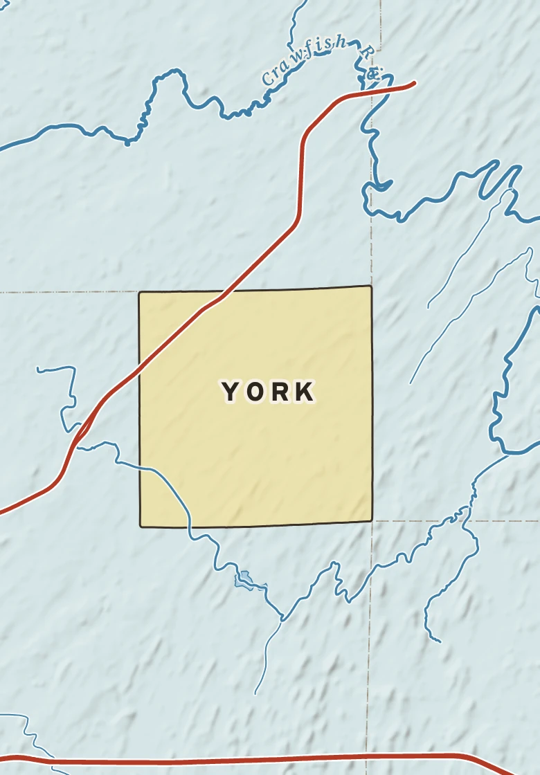 Atlas plate of York, Wisconsin.